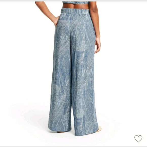 Fe Noel x Target Women's Fine Line Print Wide-Leg Pants - Picture 11 of 11